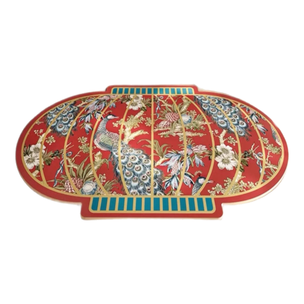 Gen8 Micro Nappa Door Mat 50x80 - Peacock Joyful Gathering - Lantern Dynasty Paon