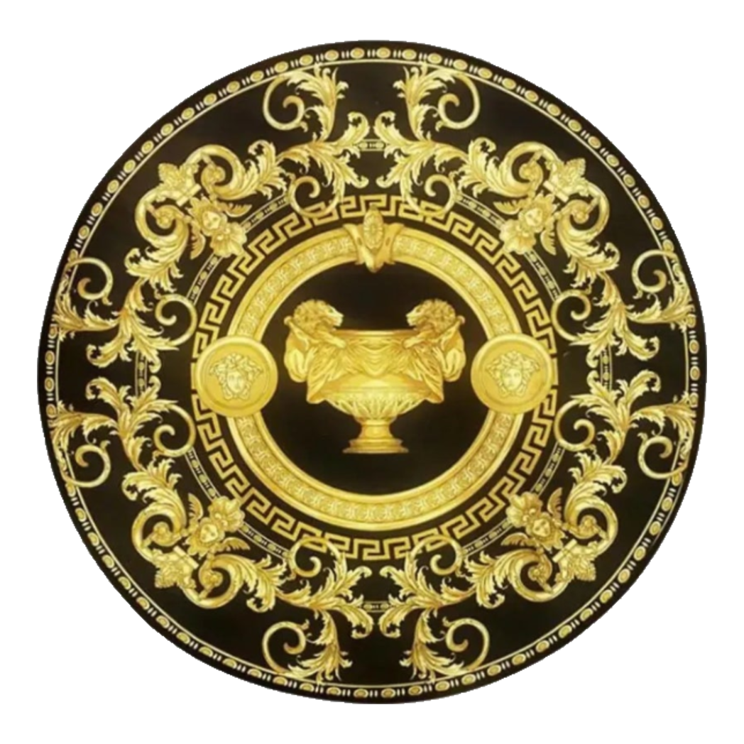 Round Belgian Velvet Carpet D100 - Ronde Carpet Barocco - La Coupe Des Dieux