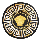 Round Carpet D80 Belgian Velvet - Round Carpet Gianni Vers. Medusa Greek Key