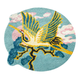 Maison Couture - D120 Woven Round Rug - Celestial Crane Nuage d’Azur Art Rugs
