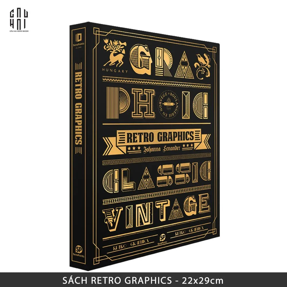 SÁCH RETRO GRAPHICS-CẬU HAI HOME DECOR