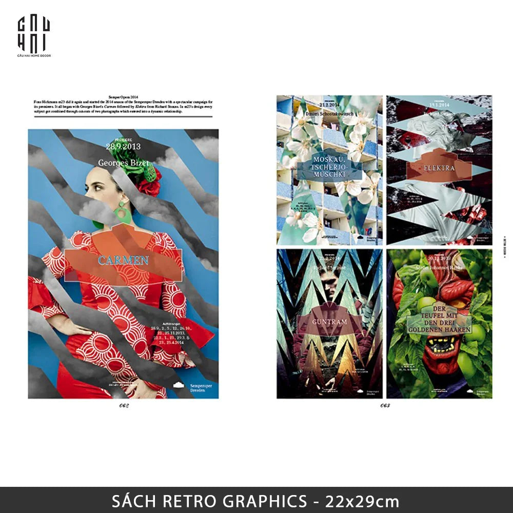 SÁCH RETRO GRAPHICS-CẬU HAI HOME DECOR