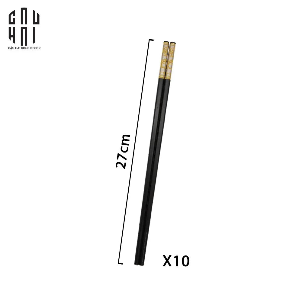 Set 10 Đôi Đũa Sợi Thuỷ Tinh Dynasty Banquet PET Chopsticks 27cm-CẬU HAI HOME DECOR
