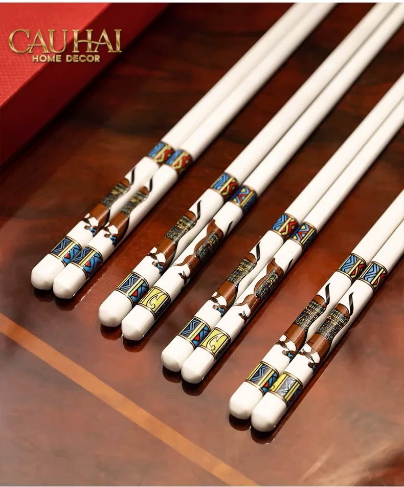 Set 10 Đôi Đũa Sứ Legacy Cheval Oriental Héritage Couture Ceramic Chopsticks Set-CẬU HAI HOME DECOR