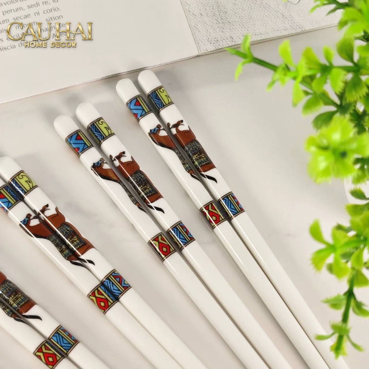 Set 10 Đôi Đũa Sứ Legacy Cheval Oriental Héritage Couture Ceramic Chopsticks Set-CẬU HAI HOME DECOR