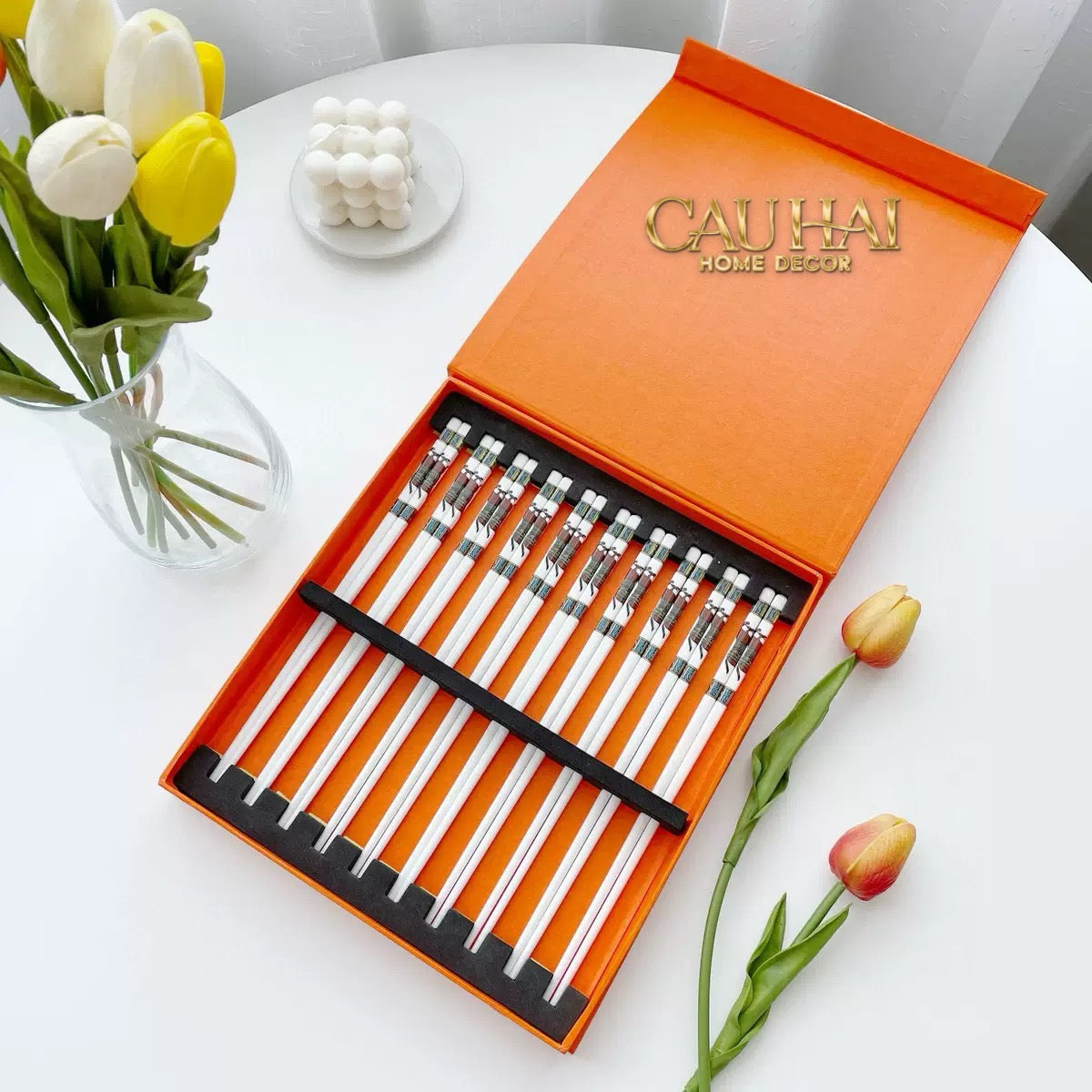 Set 10 Đôi Đũa Sứ Legacy Cheval Oriental Héritage Couture Ceramic Chopsticks Set-CẬU HAI HOME DECOR