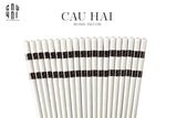SET 10 ĐÔI ĐŨA SỨ VERSUS - BLACK-CẬU HAI HOME DECOR