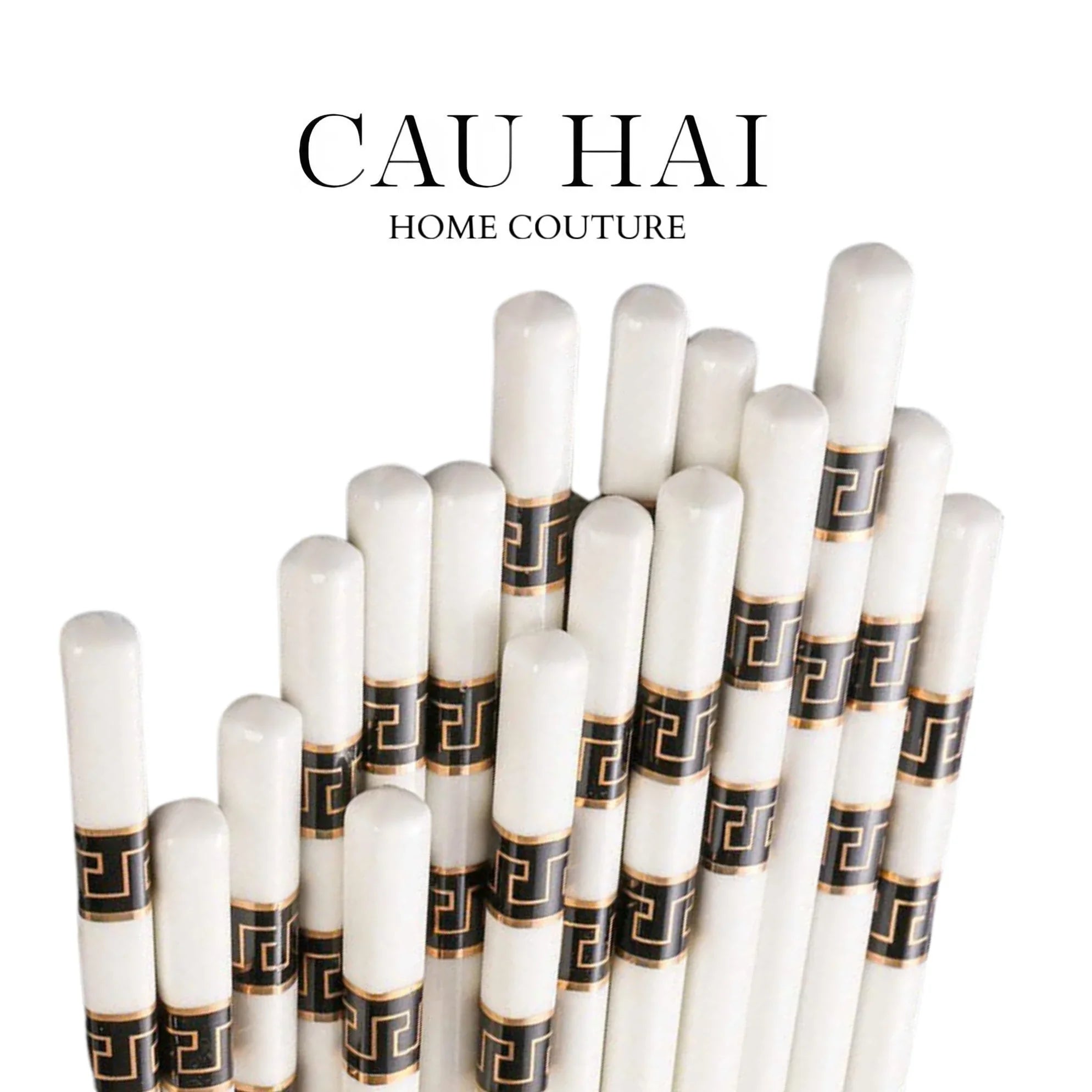 SET 10 ĐÔI ĐŨA SỨ VERSUS - BLACK-CẬU HAI HOME DECOR