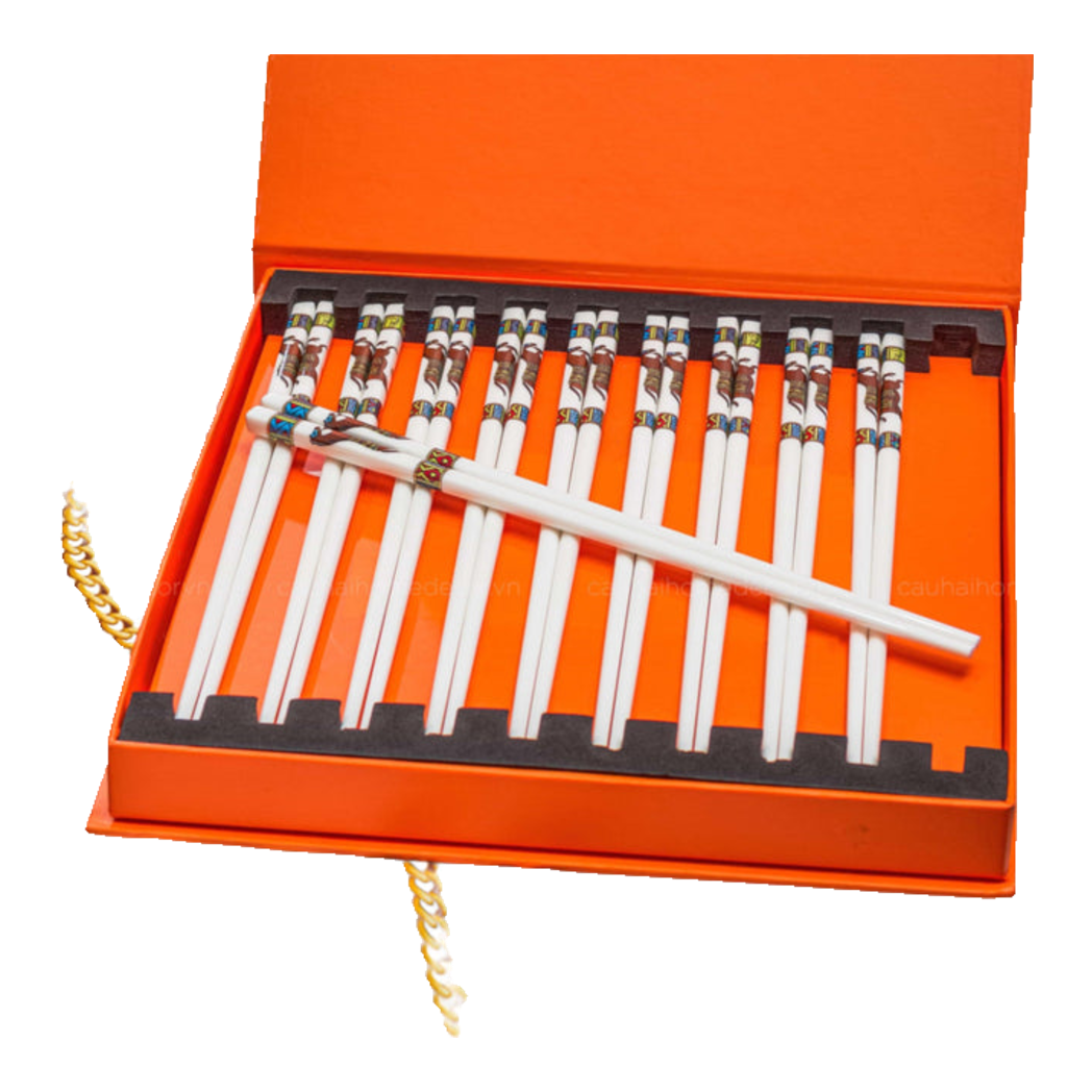 Set 10 Đôi Đũa Sứ Legacy Cheval Oriental Héritage Couture Ceramic Chopsticks Set