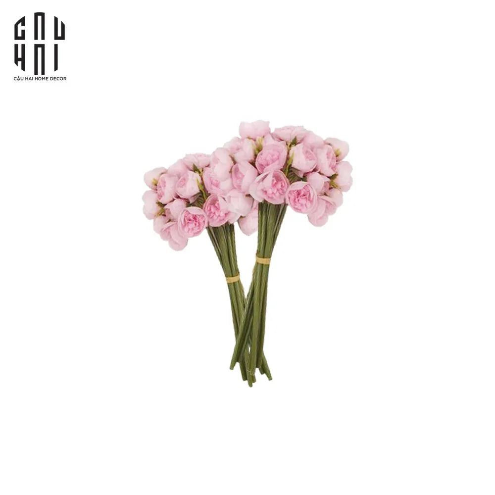 SET 2 BÓ HOA MẪU ĐƠN MINI - HỒNG-CẬU HAI HOME DECOR