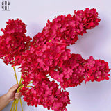 Set 2 Cành Cẩm Tú Cầu Dài Hydrangea - Đỏ-Hoa Lụa-CẬU HAI HOME DECOR