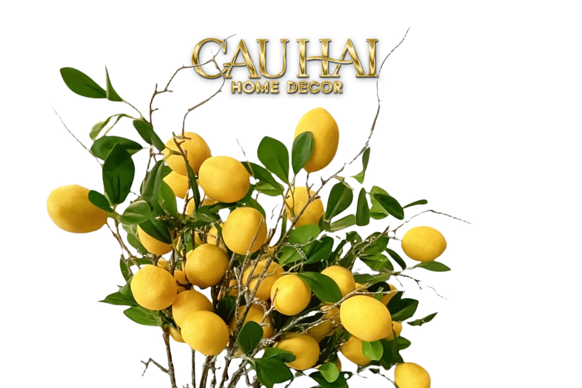 Set 2 Cành Chanh Vàng Cirtron-CẬU HAI HOME DECOR