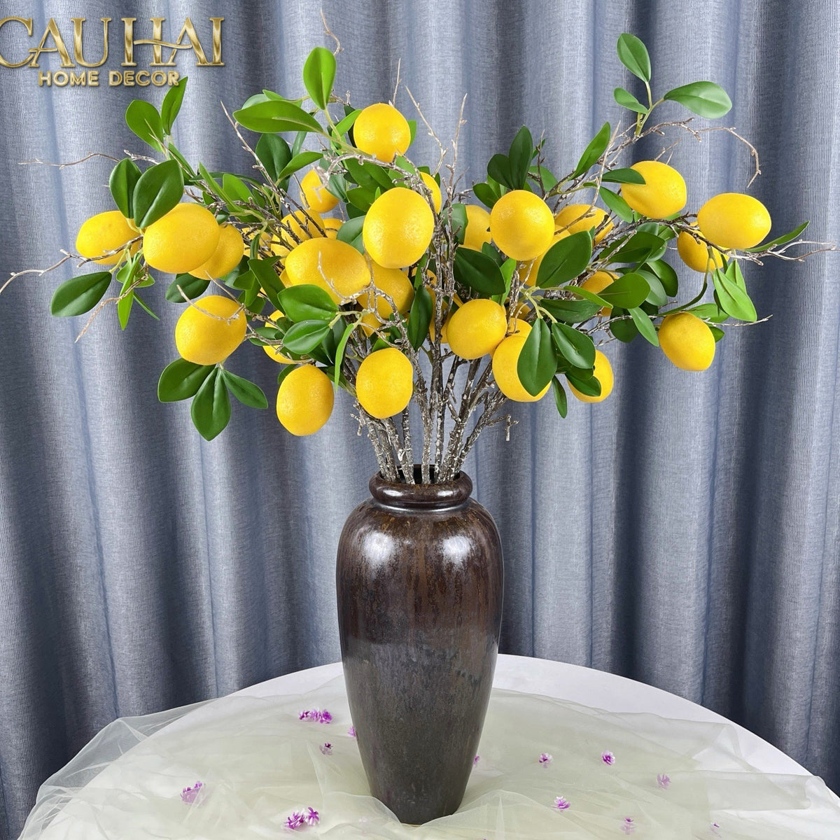 Set 2 Cành Chanh Vàng Cirtron-CẬU HAI HOME DECOR
