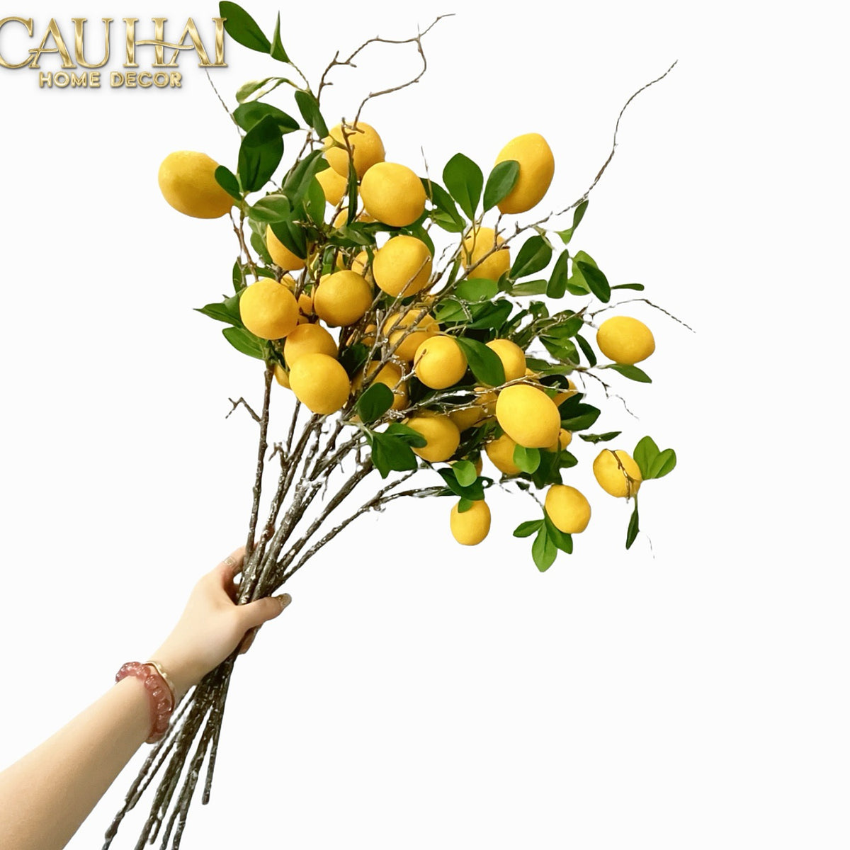 Set 2 Cành Chanh Vàng Cirtron-CẬU HAI HOME DECOR