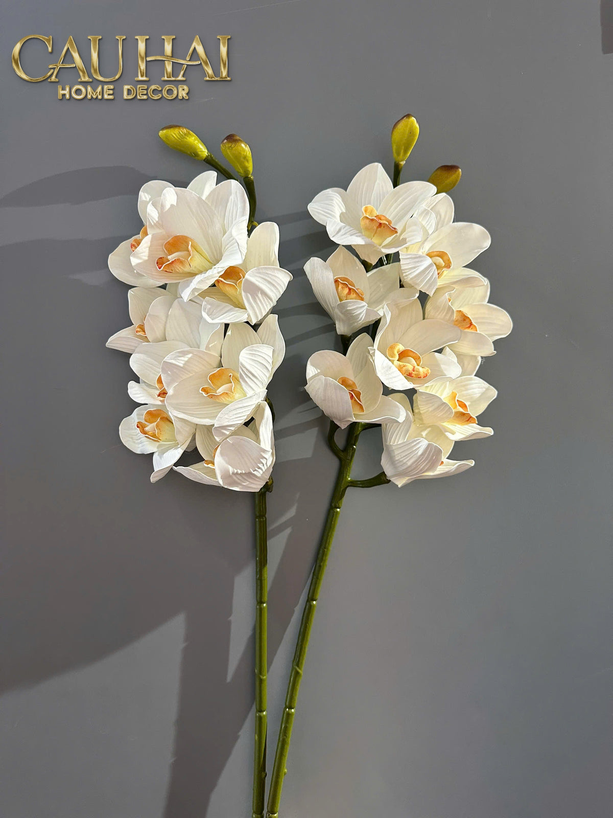 Set 2 Cành Địa Lan Cymbidium-Cành hoa trang trí-CẬU HAI HOME DECOR