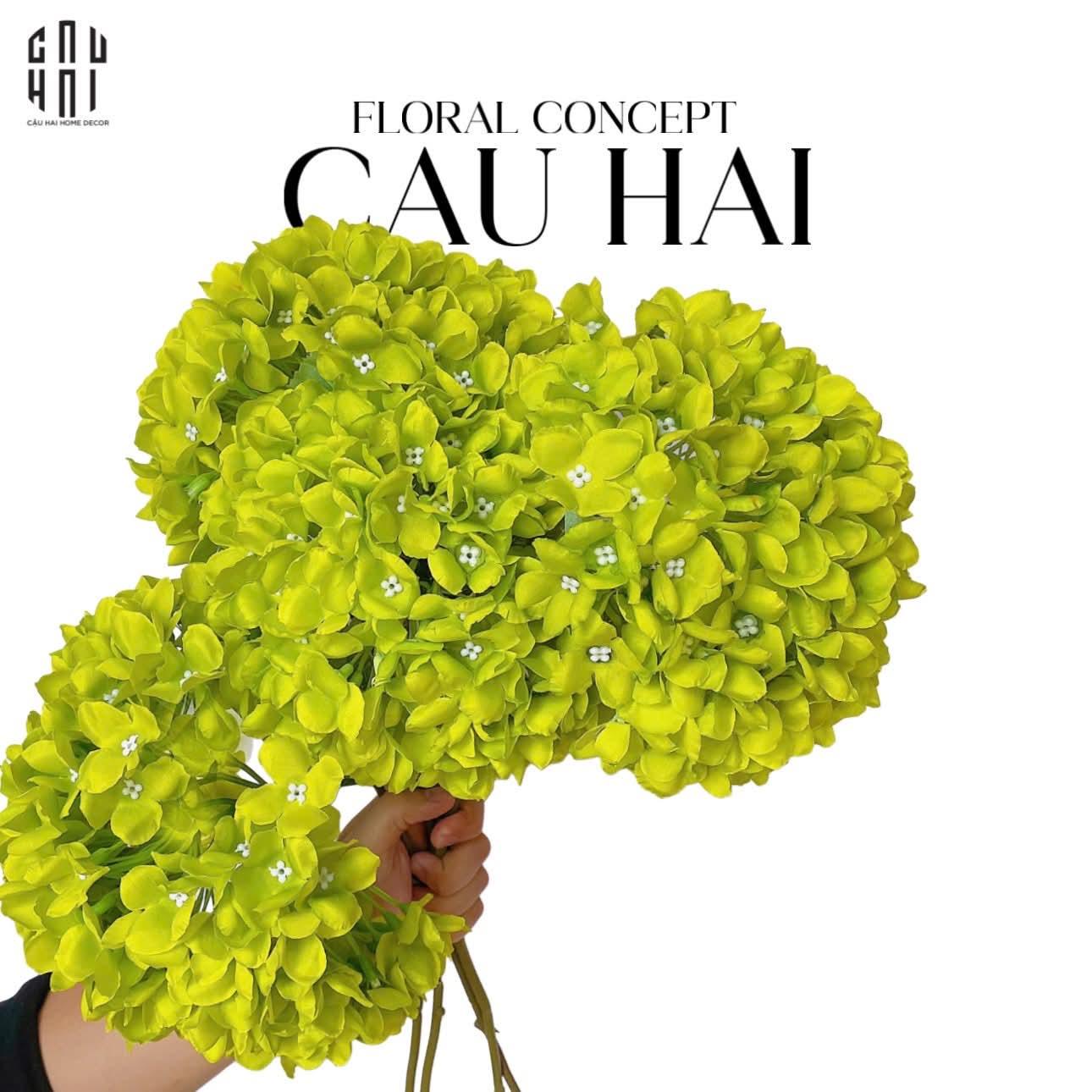SET 2 CÀNH HOA CẨM TÚ CẦU ĐẠI - XANH-CẬU HAI HOME DECOR