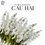 Set 2 Cành Hoa Chuông - White-Hoa Lụa-CẬU HAI HOME DECOR