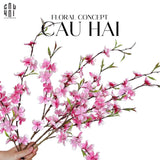 Set 2 Cành Hoa Đào - Hồng - CẬU HAI HOME DECOR