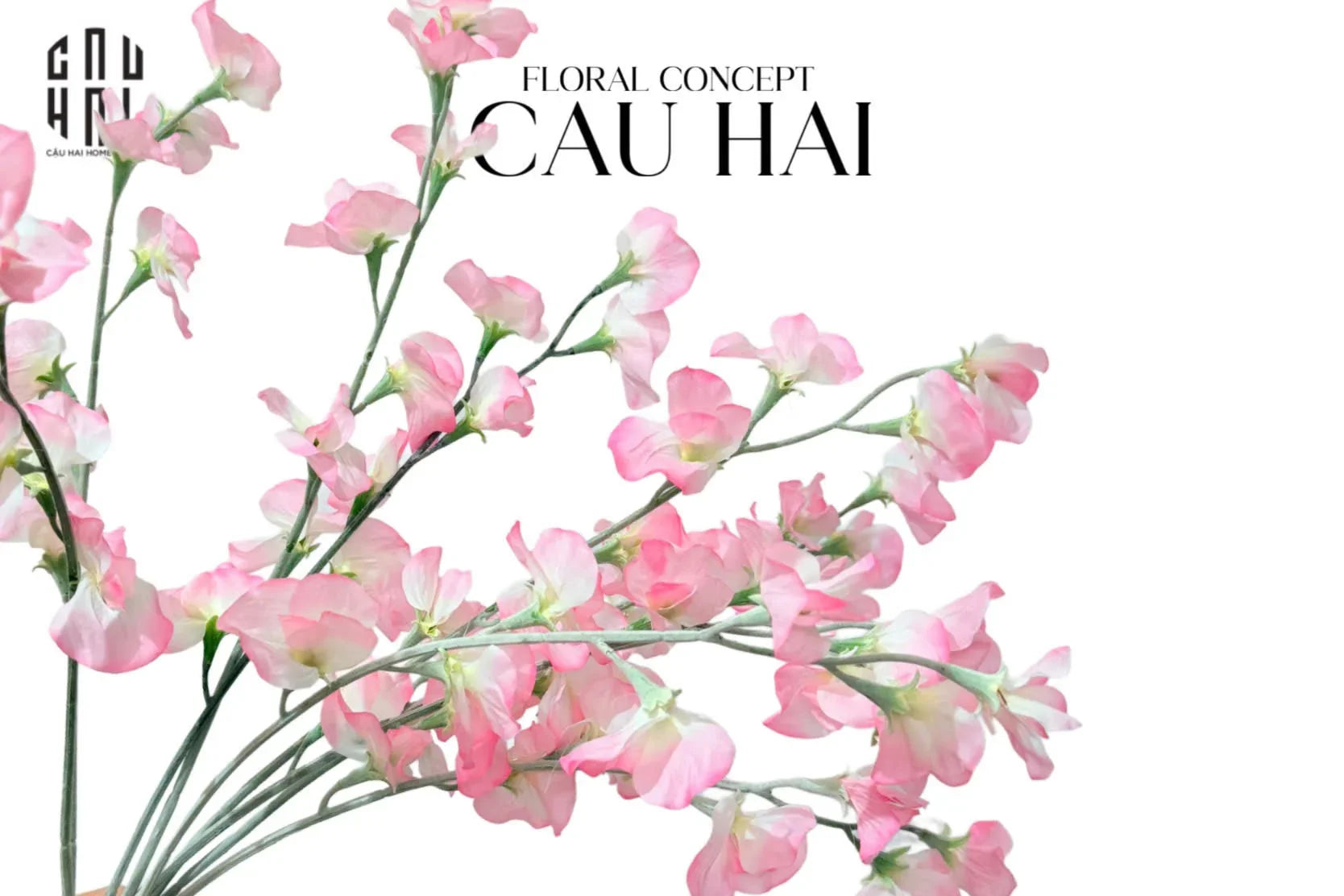 Set 2 Cành Hoa Đậu - Pink-CẬU HAI HOME DECOR