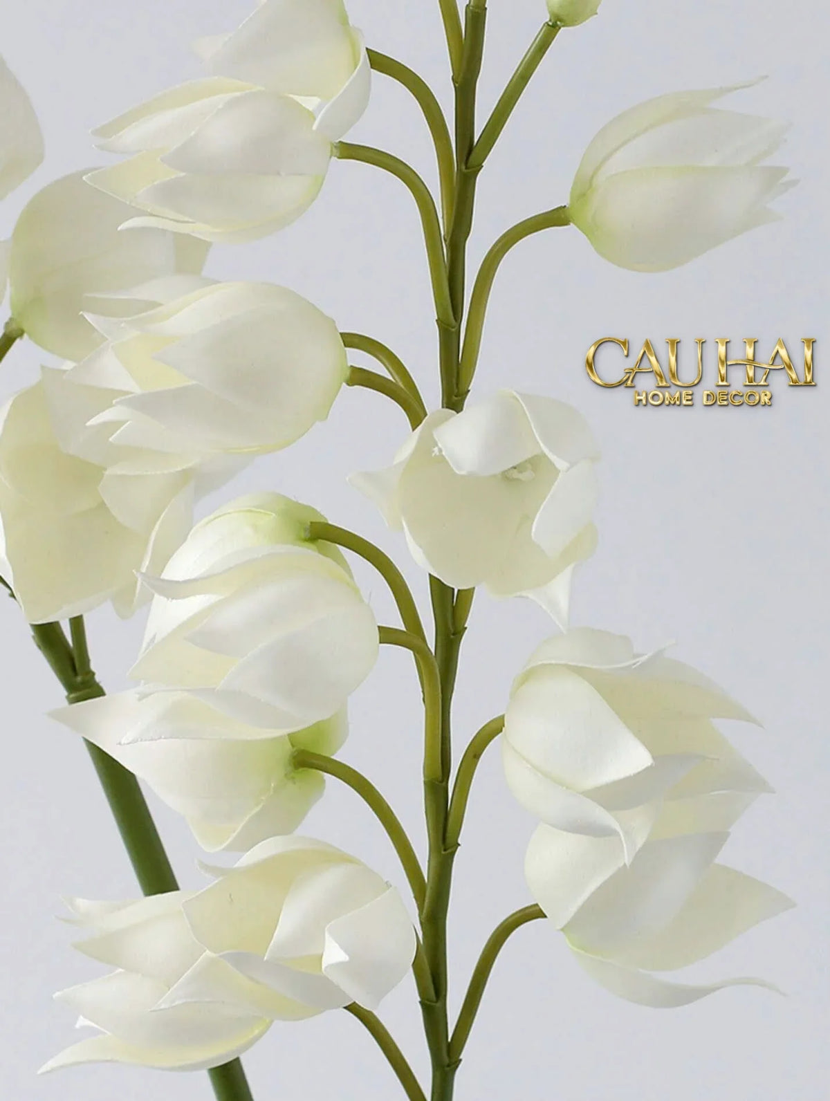 Set 2 Cành Hoa Lan Yucca-Hoa Lụa-Đối tác tại Trung Quốc theo từng đơn đặt hàng-CẬU HAI HOME DECOR