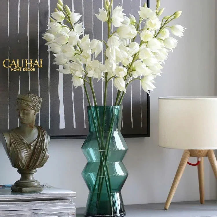 Set 2 Cành Hoa Lan Yucca-Hoa Lụa-Đối tác tại Trung Quốc theo từng đơn đặt hàng-CẬU HAI HOME DECOR