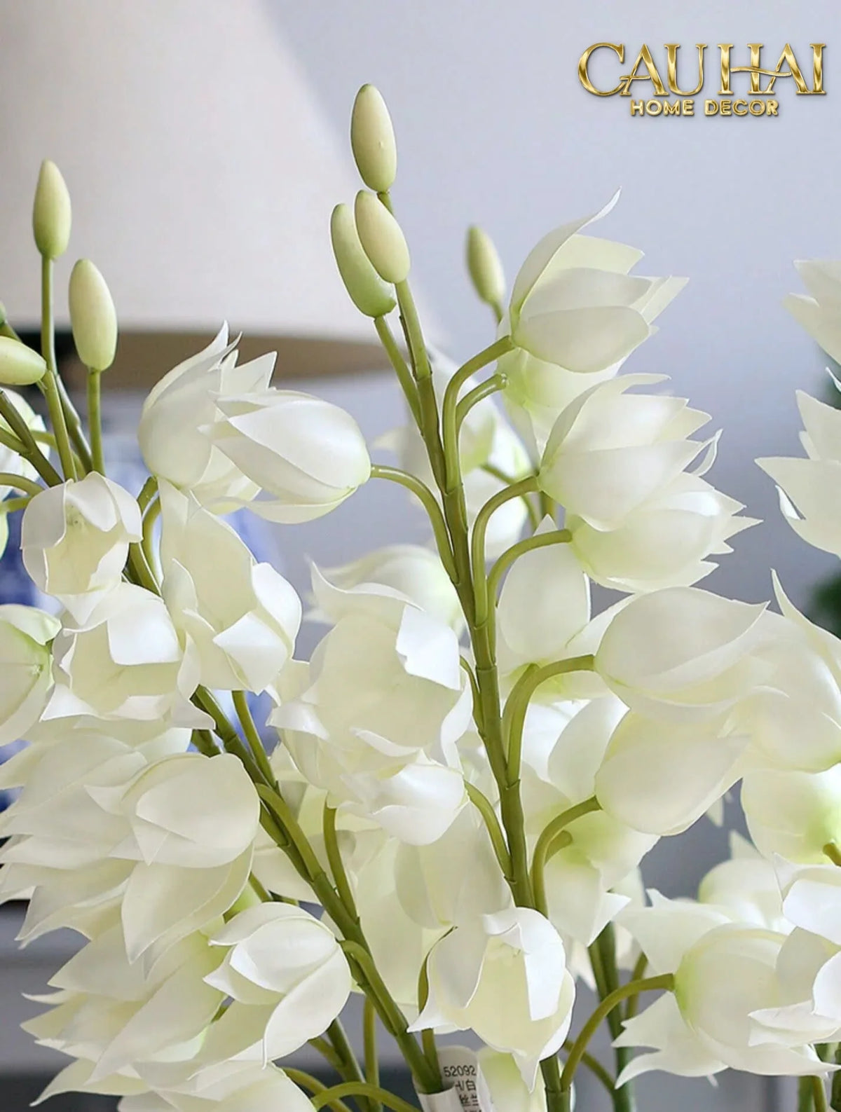 Set 2 Cành Hoa Lan Yucca-Hoa Lụa-Đối tác tại Trung Quốc theo từng đơn đặt hàng-CẬU HAI HOME DECOR