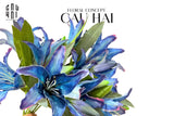 Set 2 Cành Hoa Lily Sayuri - Dark Blue-LY THỦY TINH-CẬU HAI HOME DECOR