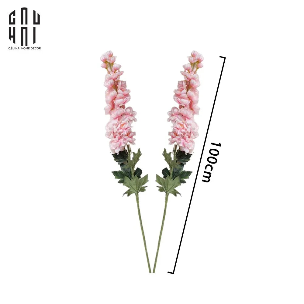 SET 2 CÀNH HOA PHI YẾN - DELPHINIUM - HỒNG NHẠT-CẬU HAI HOME DECOR