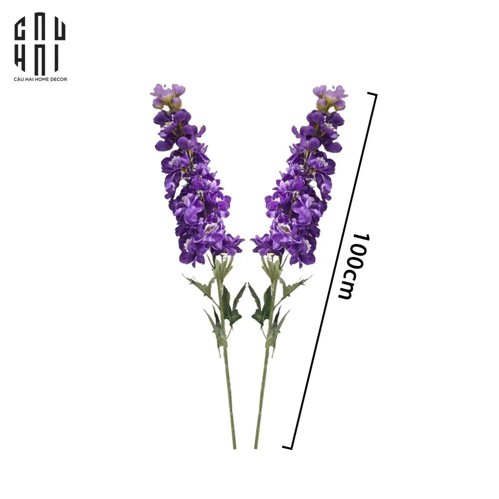 SET 2 CÀNH HOA PHI YẾN - DELPHINIUM - TÍM-CẬU HAI HOME DECOR
