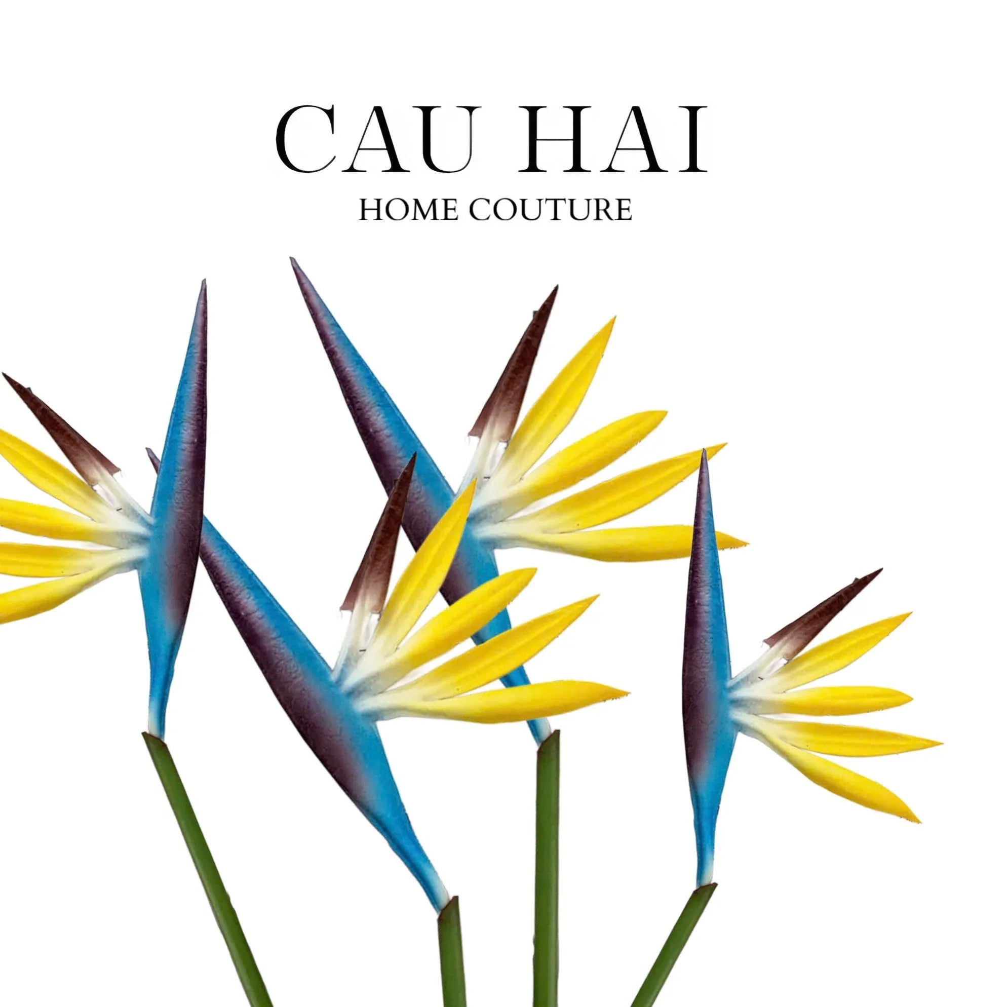 Set 2 Cành Hoa Thiên Điểu - Jaune Azure-CẬU HAI HOME DECOR