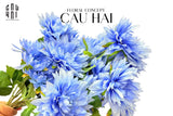 Set 2 Cành Hoa Thược Dược Dahlia - Sky Blue - CẬU HAI HOME DECOR