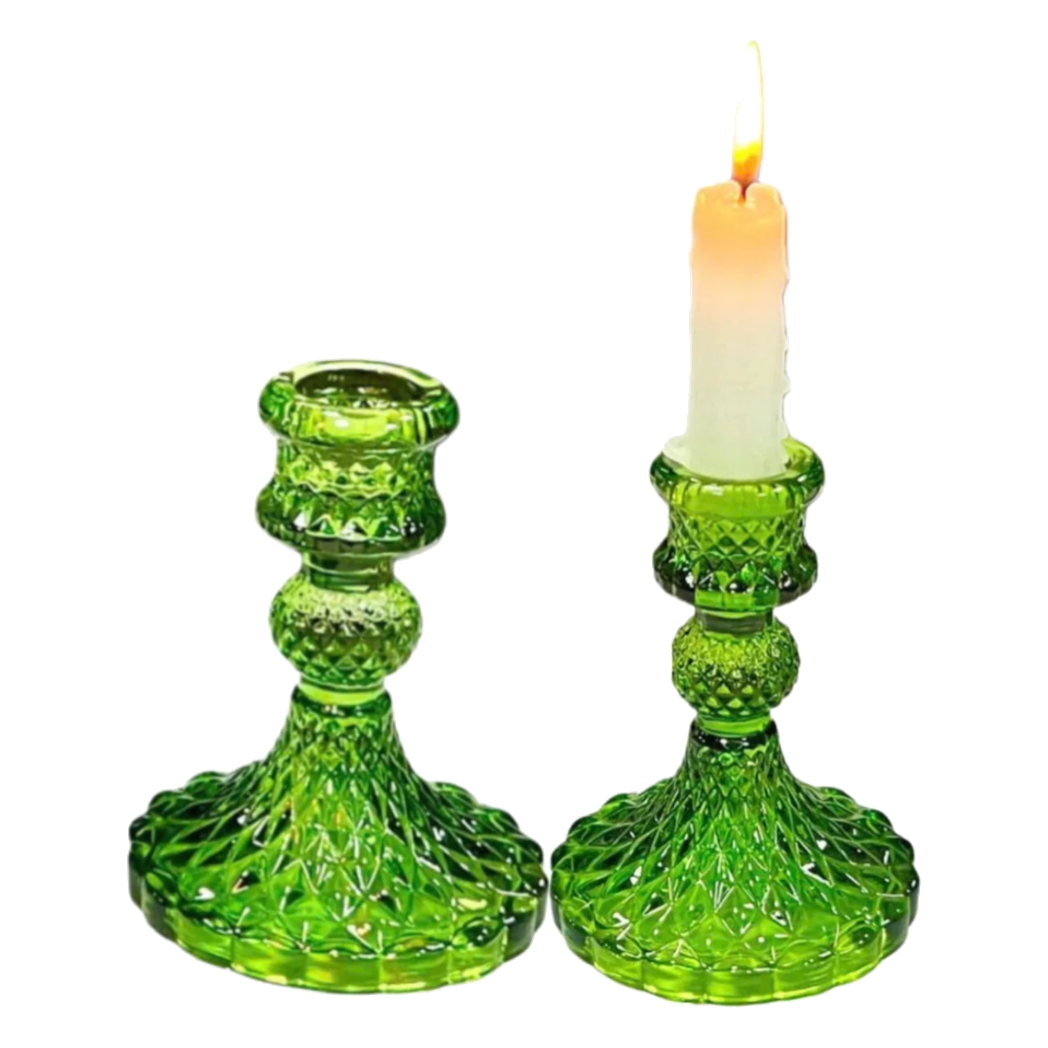 Set 2 Đế Nến Crystal Vert Éclat - CẬU HAI HOME DECOR