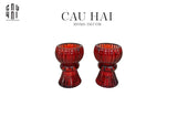 Set 2 Đế Nến Pha Lê Rouge Éclat-CẬU HAI HOME DECOR