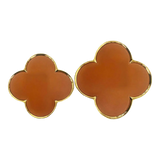 Set 2 Đĩa Sứ  Bọc Da  Fleur De Monogram - Gold Lignes