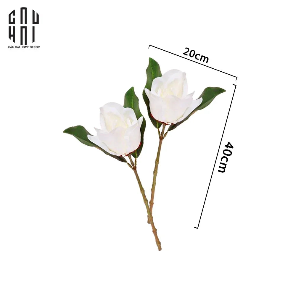 Set 2 Hoa Mộc Lan Trắng - Magnolia Grandiflora-CẬU HAI HOME DECOR