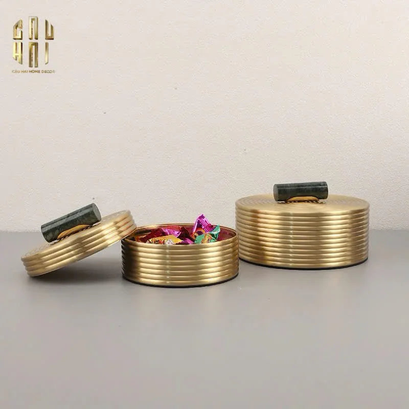 SET 2 HỘP BRASSON ORBIT LID-CẬU HAI HOME DECOR