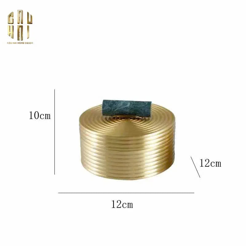 SET 2 HỘP BRASSON ORBIT LID-CẬU HAI HOME DECOR