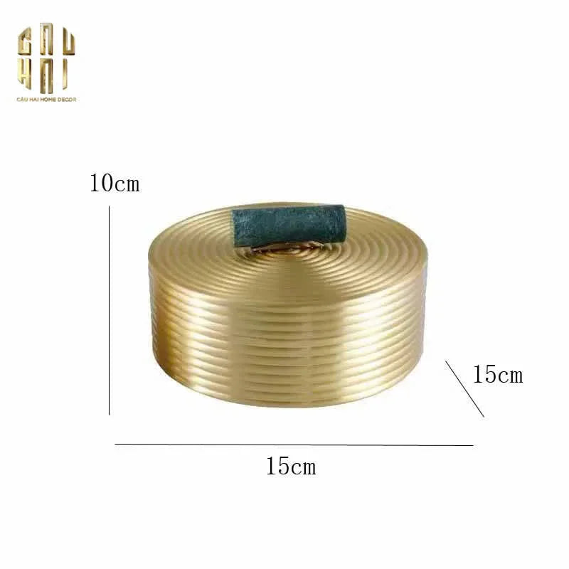 SET 2 HỘP BRASSON ORBIT LID-CẬU HAI HOME DECOR