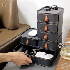 Set 2 Hộp Lưu Trữ Da Pu Alexander-CẬU HAI HOME DECOR