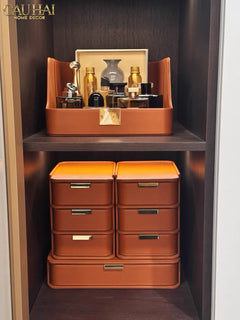 Set 2 Hộp Lưu Trữ Da Pu Alexander-CẬU HAI HOME DECOR