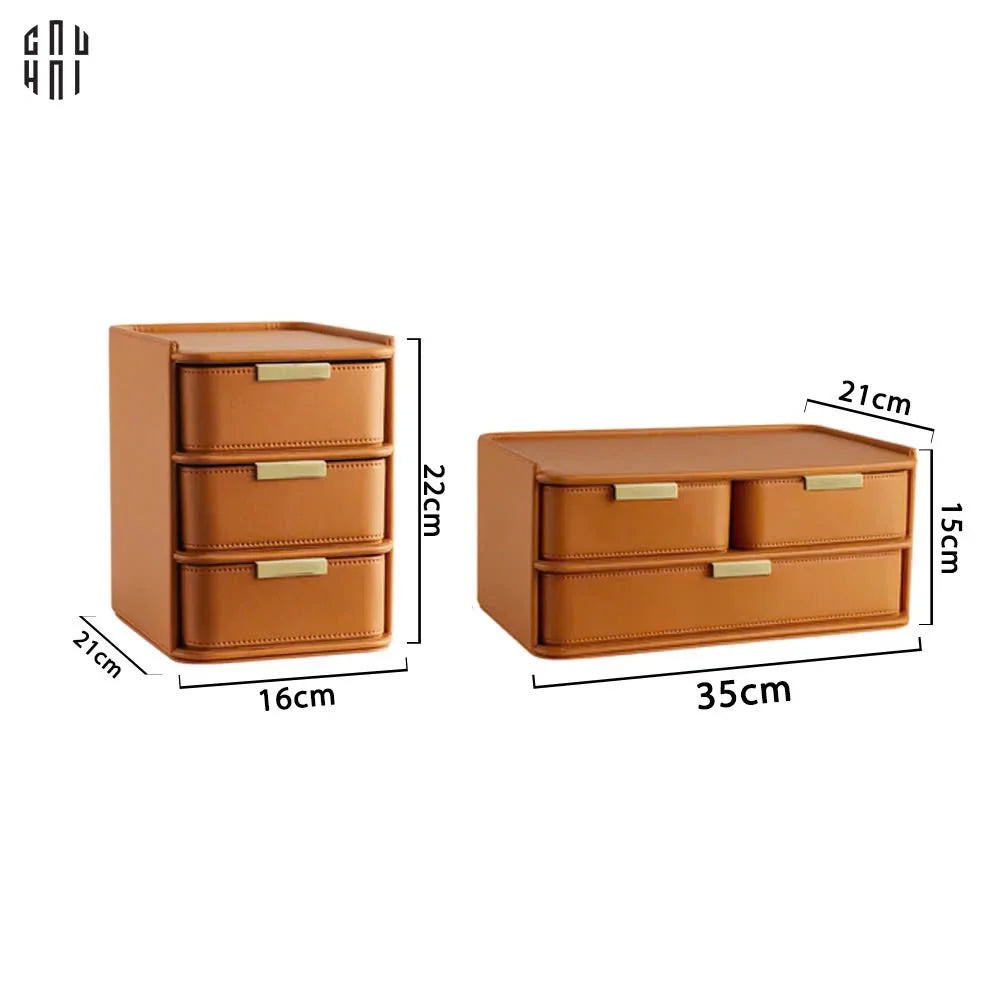 Set 2 Hộp Lưu Trữ Da Pu Alexander-CẬU HAI HOME DECOR