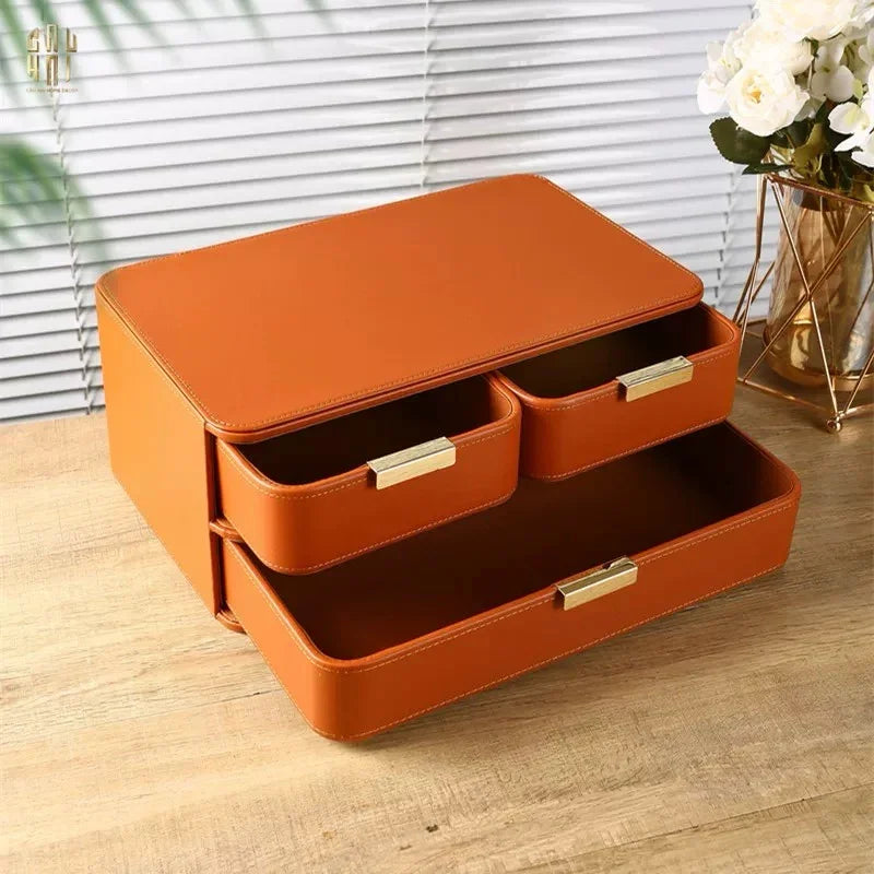 Set 2 Hộp Lưu Trữ Da Pu Alexander-CẬU HAI HOME DECOR