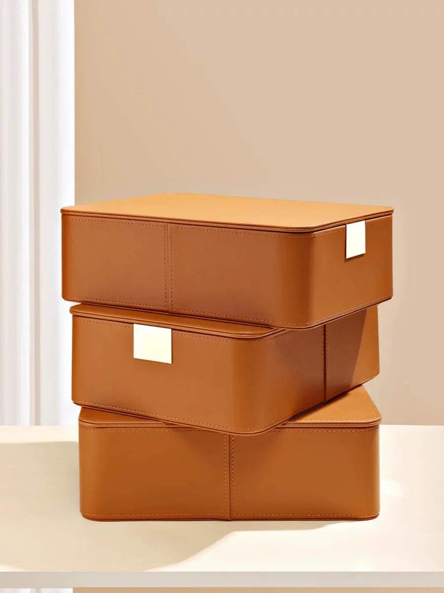 Set 2 Hộp Lưu Trữ Da Pu Alexander-CẬU HAI HOME DECOR
