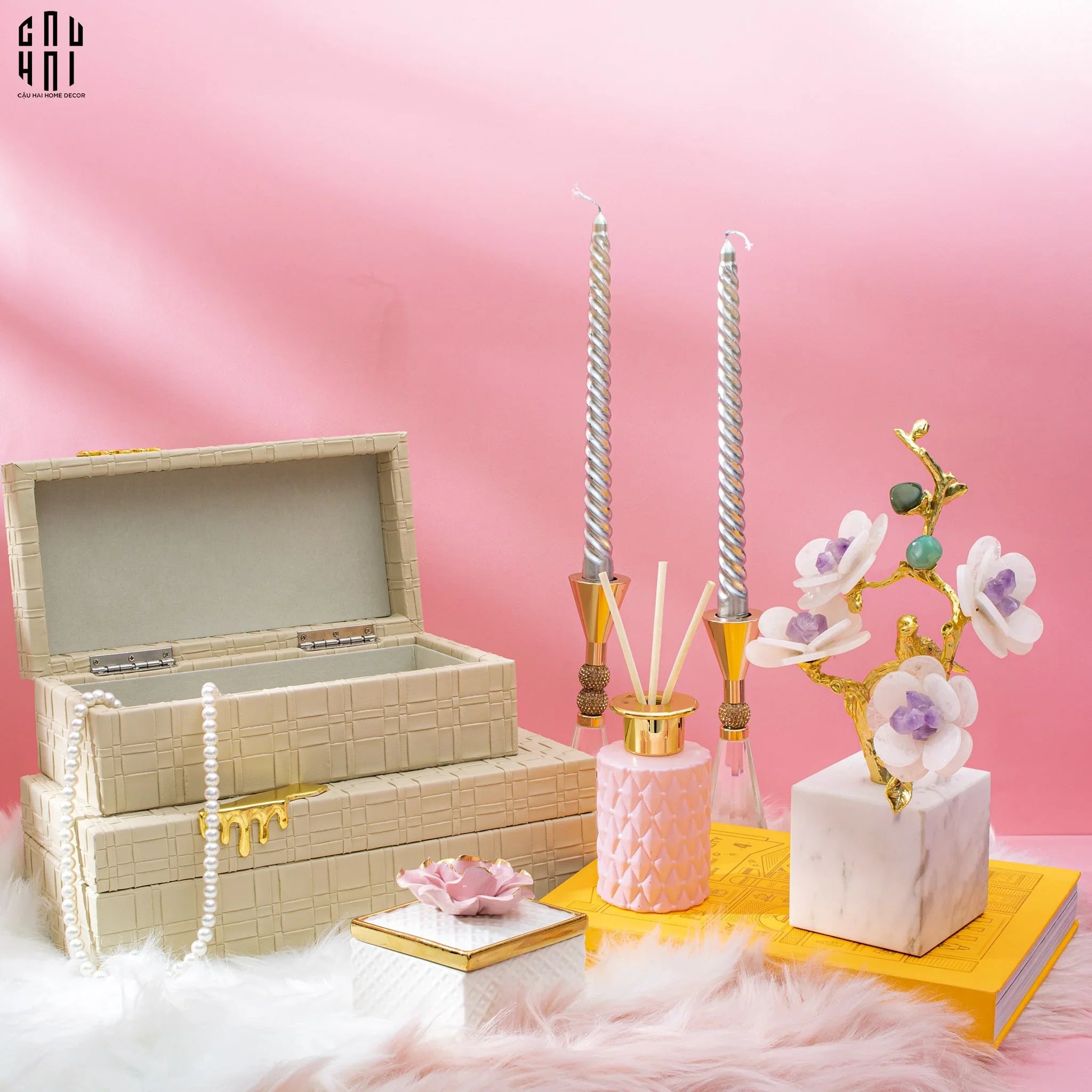 SET 2 HỘP TRANG SỨC ELEGANCE SS25-CẬU HAI HOME DECOR