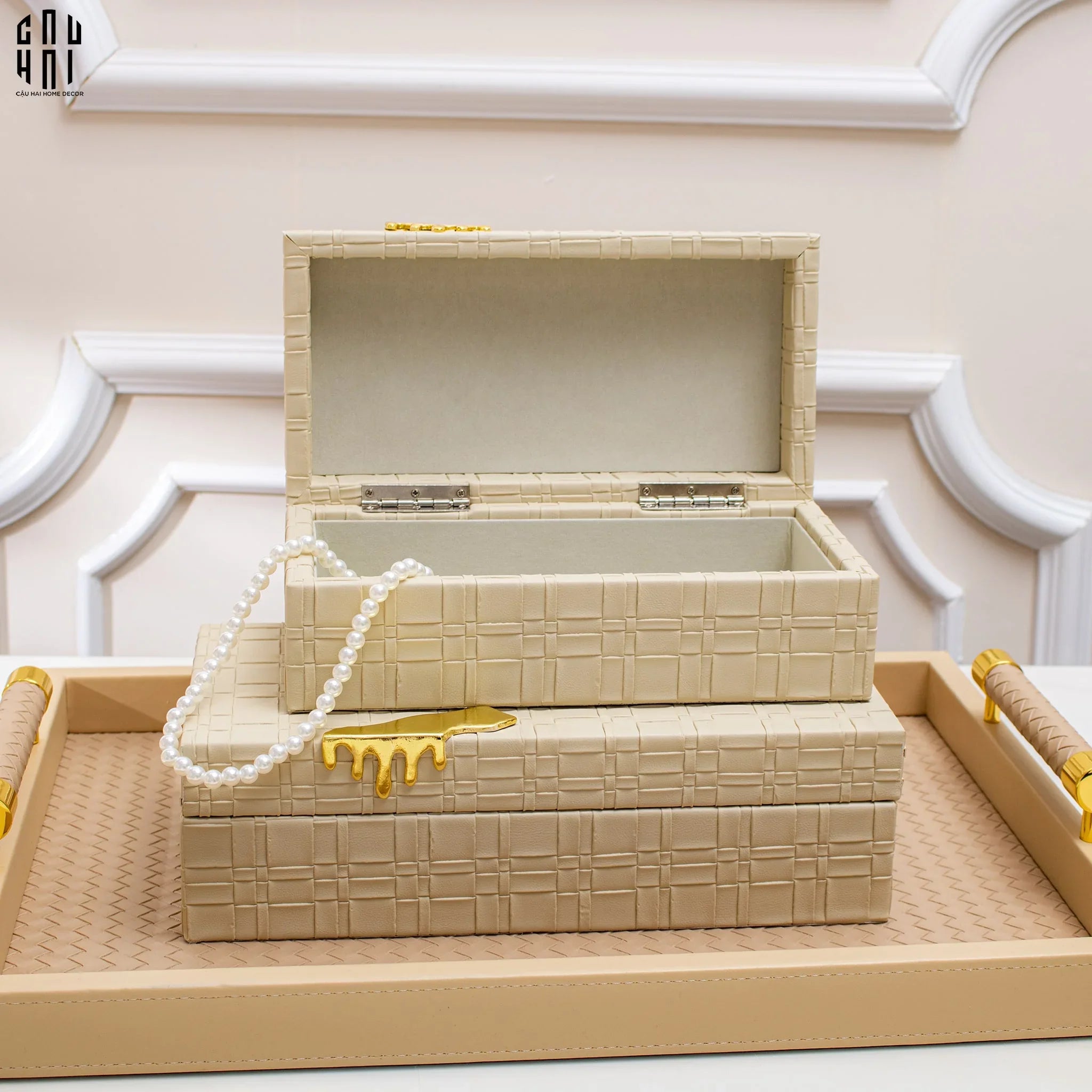 SET 2 HỘP TRANG SỨC ELEGANCE SS25-CẬU HAI HOME DECOR