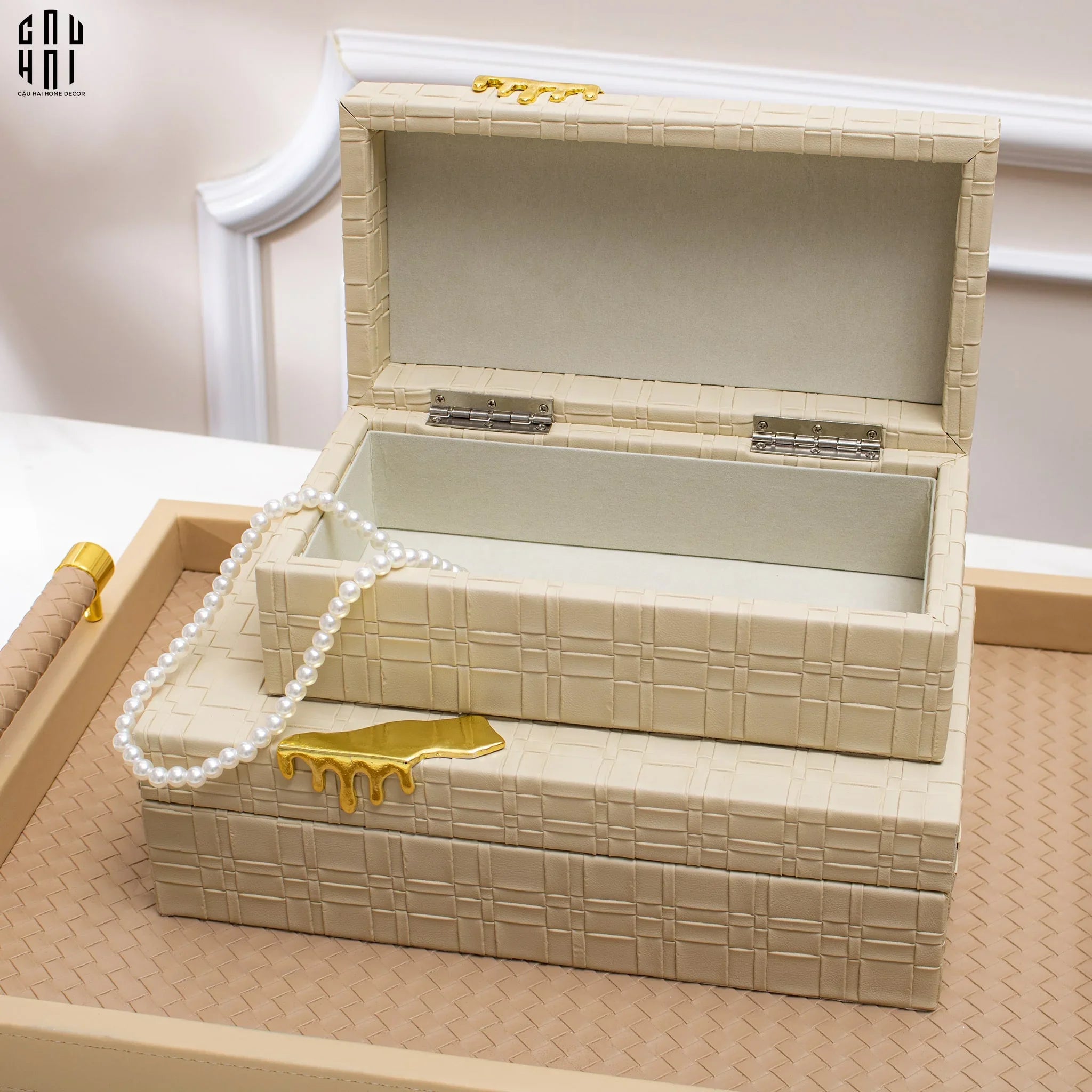 SET 2 HỘP TRANG SỨC ELEGANCE SS25-CẬU HAI HOME DECOR