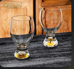 Set 2 Ly Bia Thuỷ Tinh Glacier Golden Diamond Cocktail Glasses 370Ml-LY THỦY TINH-CẬU HAI HOME DECOR