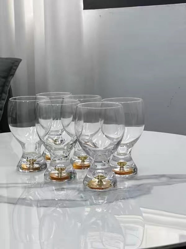 Set 2 Ly Bia Thuỷ Tinh Glacier Golden Diamond Cocktail Glasses 370Ml-LY THỦY TINH-CẬU HAI HOME DECOR