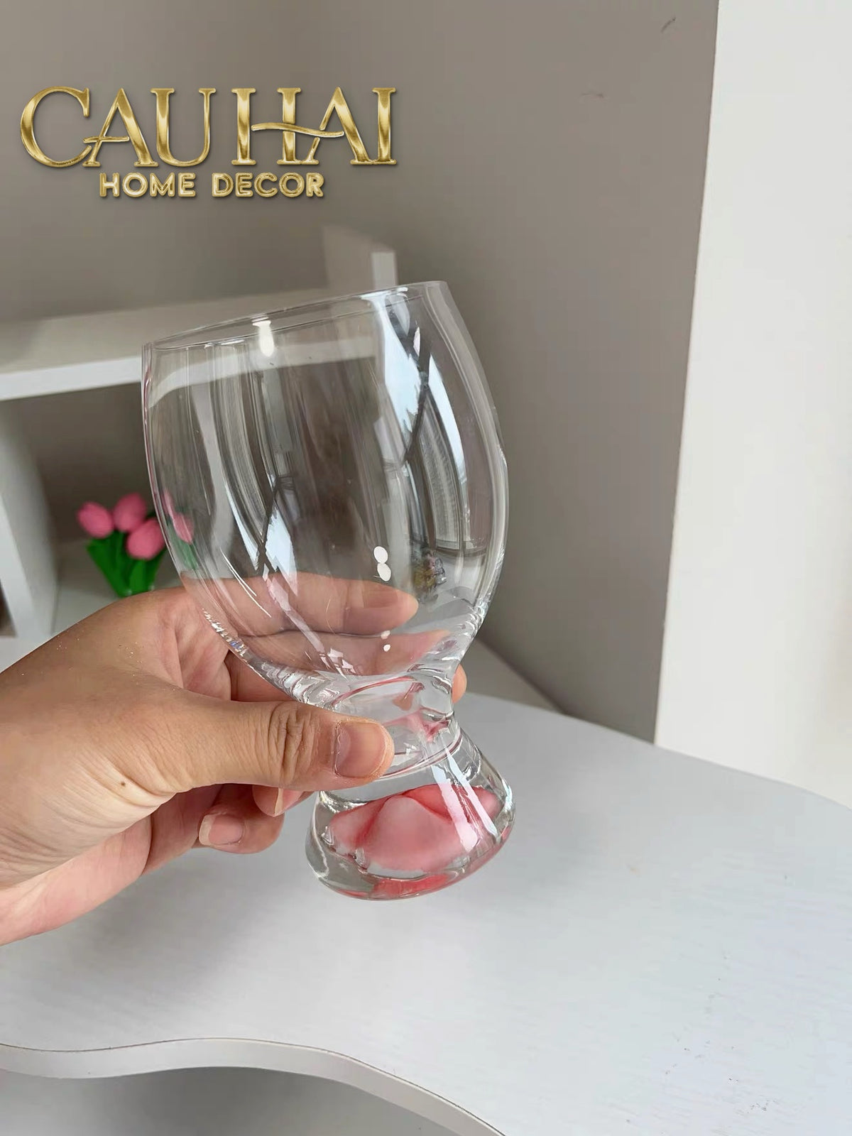 Set 2 Ly Bia Thuỷ Tinh Glacier La Couleur Rose Cocktail Glasses 370Ml-CẬU HAI HOME DECOR-CẬU HAI HOME DECOR