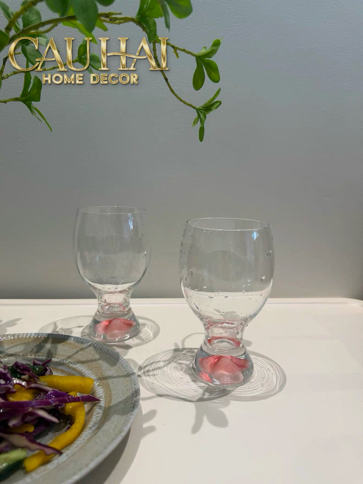 Set 2 Ly Bia Thuỷ Tinh Glacier La Couleur Rose Cocktail Glasses 370Ml-CẬU HAI HOME DECOR-CẬU HAI HOME DECOR